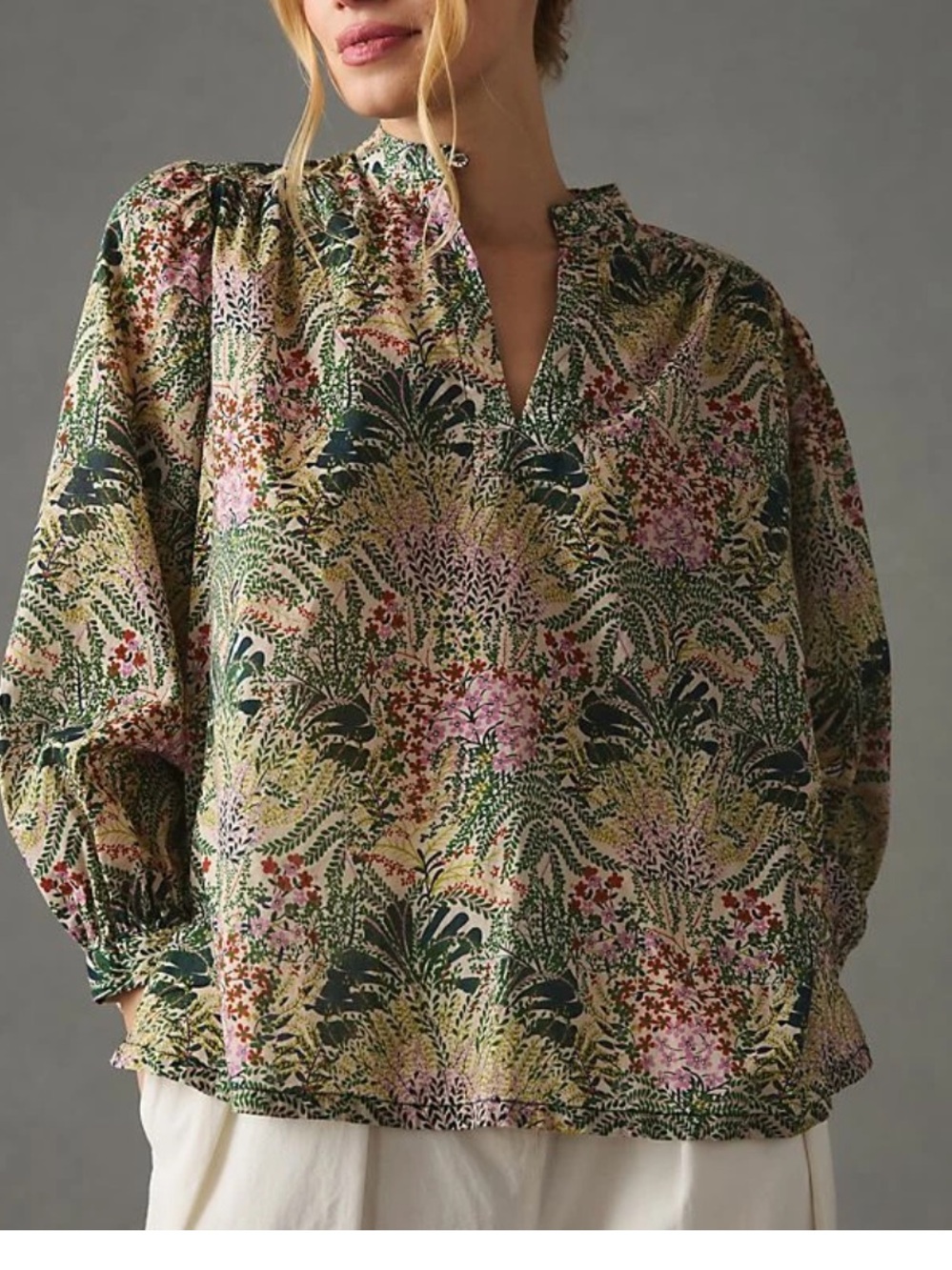 Trovata Birds Of Paradis Bailey Popover Blouse Size XS